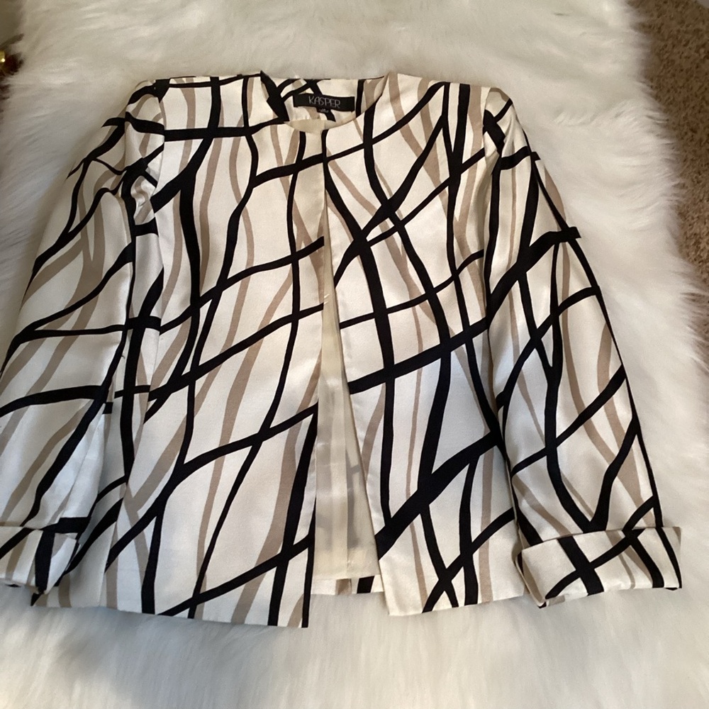 Kasper Jacket Misses 10 Looks Like Silk White